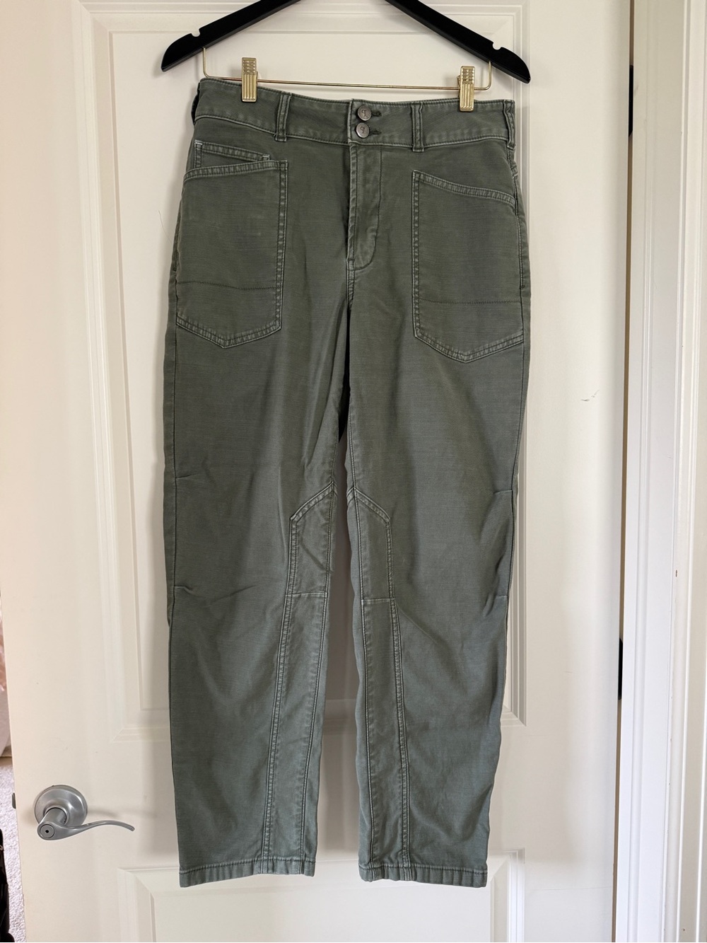 Pilcro Olive Green Utility Ankle Pants